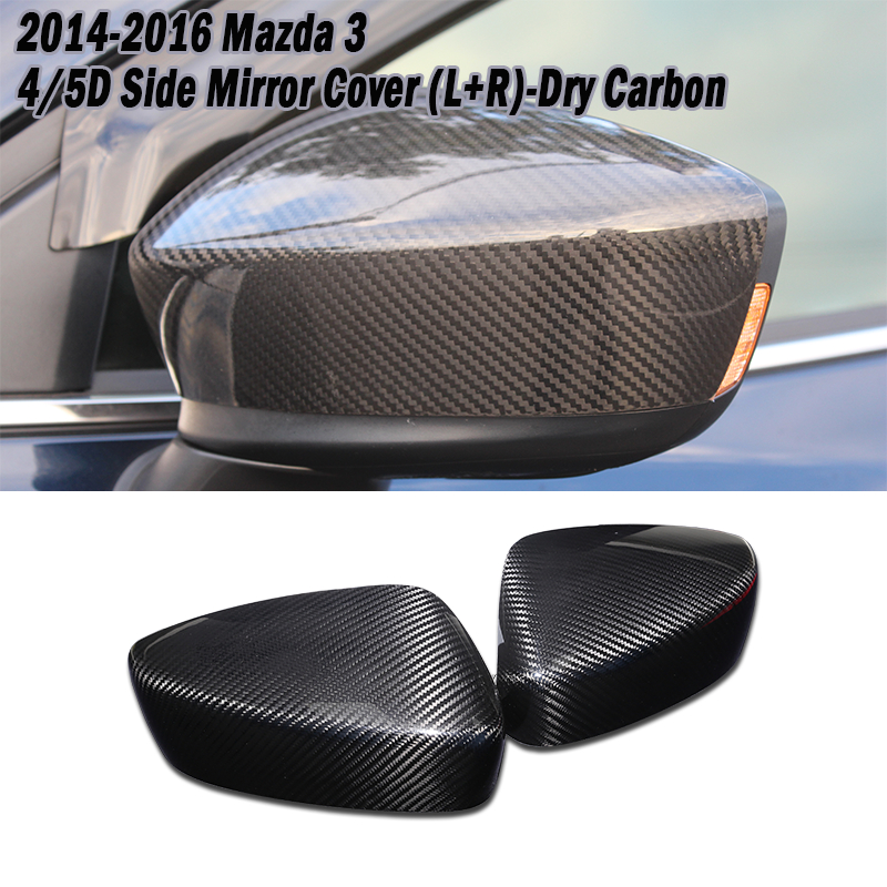三代15 馬3 4D 5D 后視鏡蓋一對 碳纖維卡夢2015-2016 Mazda3  馬自達3 碳纖後照鏡罩★台灣製造