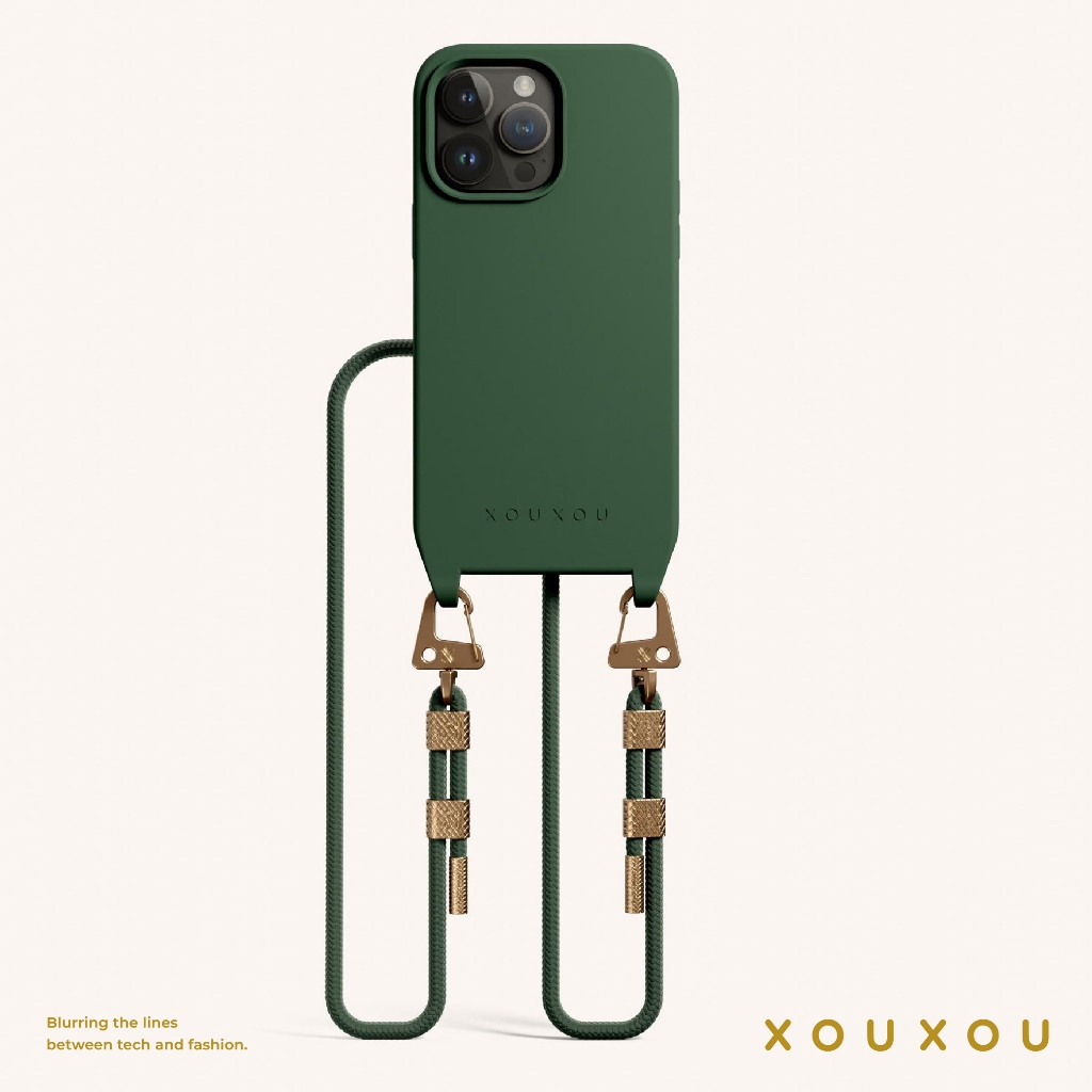 XOUXOU / 6mm掛繩手機殼組-鼠尾草綠Sage