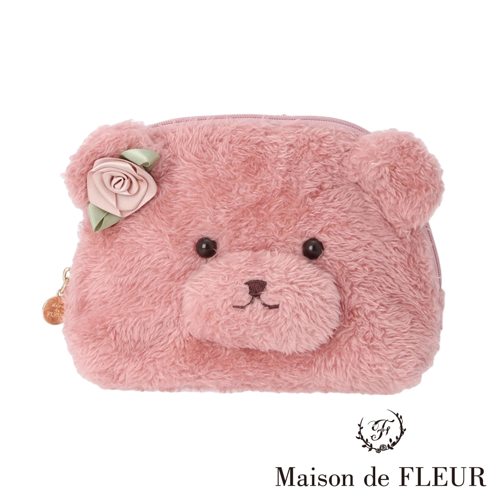 Maison de FLEUR 10週年系列玫瑰小熊限定色手拿包(8S33FJJ0400)