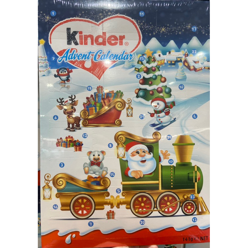 KINDER 健達聖誕倒數月曆巧克力 141公克-吉兒好市多COSTCO代購