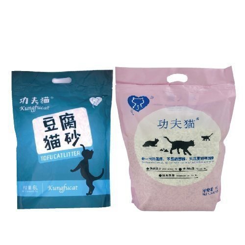 功夫貓天然凝結豆腐貓砂 6L (原味/綠茶) 2種香味 6包組含運✨貴貴嚴選✨