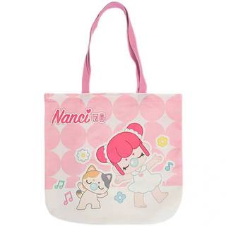 正版出清 Rolife 若來 Nanci 周邊 粉色囡茜帆布手提袋
