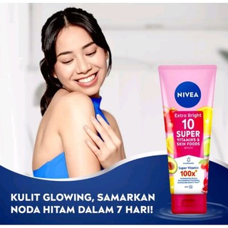 NIVEA Extra Bright Body Serum 10 Super Vitamin & Skin Food