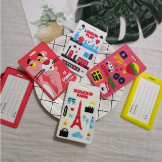 【自然居家生活館】新款 時尚卡通行李箱吊牌 行李箱掛牌 矽膠吊牌 登機箱 置物箱 悠遊卡