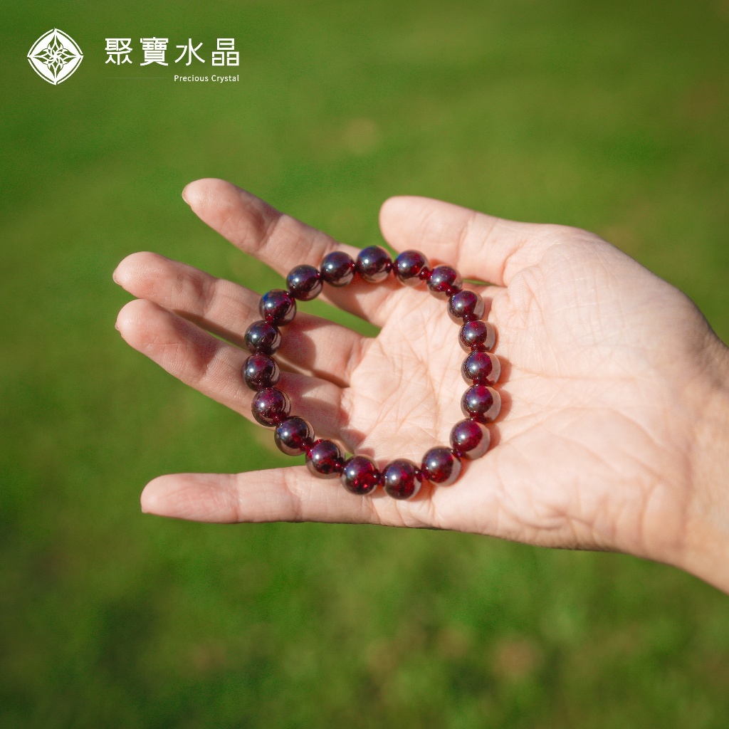 【紫牙烏石榴石手珠】水晶 手排 手鍊 手鐲 金太陽手排 紅石榴 貔貅 堇青石 聚寶水晶