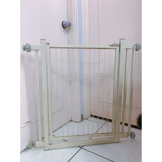 寵物用品*二手【臺中】寵物鐵柵欄門· 動物防護欄· 毛孩安全圍欄 ·雙向開門～兒童門欄柵欄