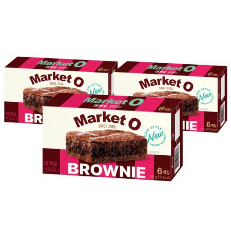 Market O 巧克力布朗尼蛋糕 6入/盒 120g