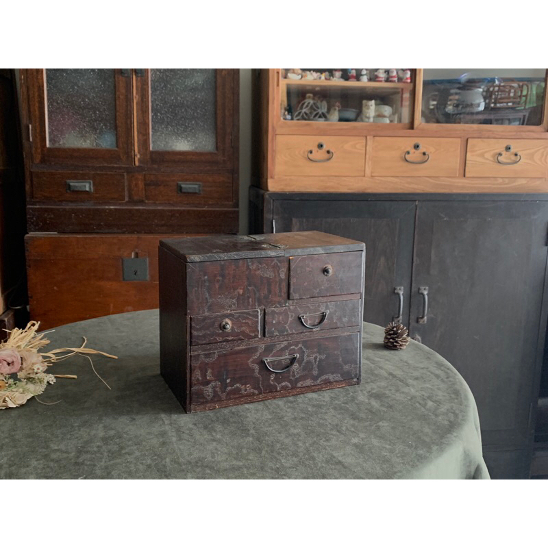 【福三】老日本 小簞笥 針線盒 收納櫃 文具櫃 小木盒
