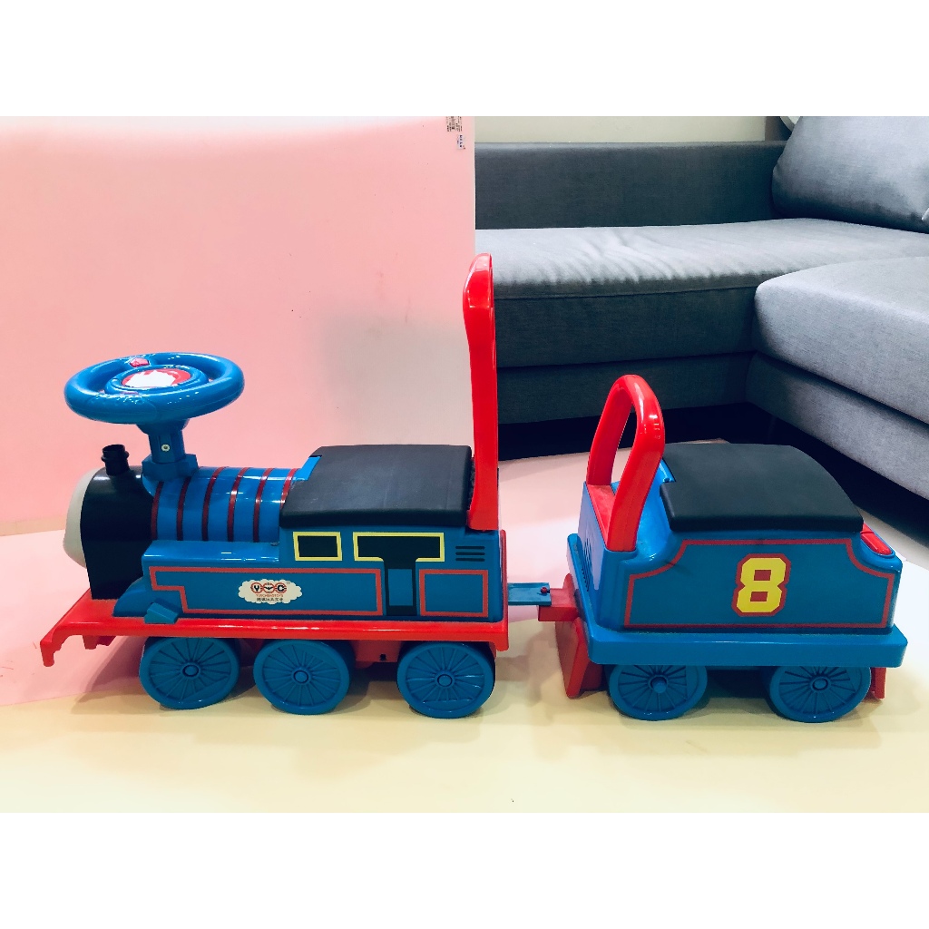 [THOMAS &amp; FRIENDS] 可乘坐雙人 湯瑪士軌道電動火車組 / 含車廂 &amp; 擴增軌道組