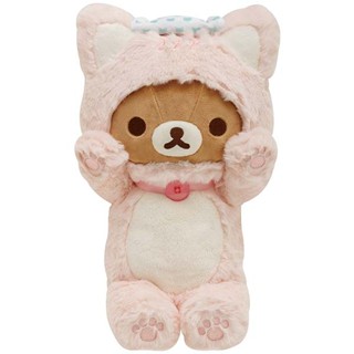 (現貨在臺)日本正品Rilakkuma 拉拉熊 懶懶熊 San-X 絨毛 娃娃 抱枕 公仔 布偶 貓咪 拉拉熊 粉色款