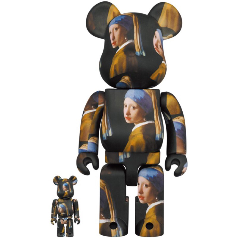 庫柏力克熊 BE@RBRICK 戴珍珠耳環的少女「The Girl With The Pearl Earring」