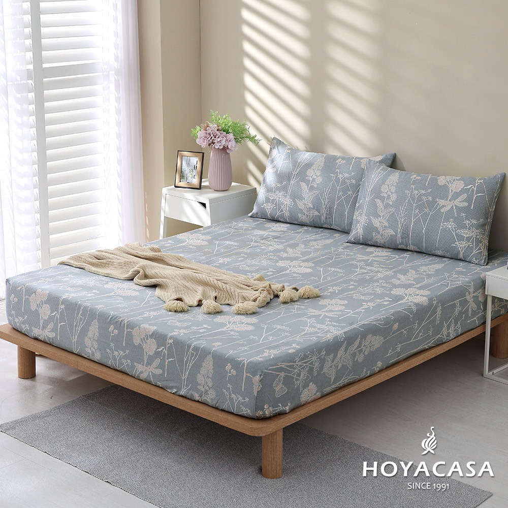 HOYACASA 蝶花雨夢 - 100%天絲枕套床包三件組(單人/雙人/加大)