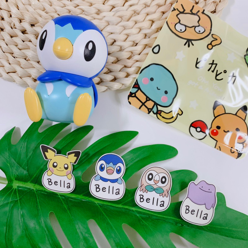 姓名貼｜夢幻 百變怪 路卡利歐 波加曼 基拉祈 木木梟 皮丘 胖丁 波克比 來電汪 寶可夢 Q版｜Toree 客製