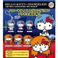 【我愛玩具】 KITAN(轉蛋)奇譚Hello Kitty × 福音戰士人物吊飾 全6種 整套販售