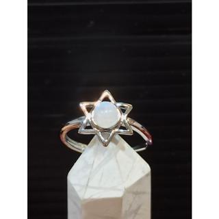 ✨ 出清 白月光 星星 藍光 925銀 活圍 戒指 五角星 拉長石 月光石