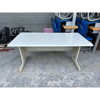 香榭二手傢俱*灰白面140cm HU辦公桌-電腦桌-員工桌-事務桌-鐵桌-業務桌-書桌-OA桌-洽談桌-主管桌-中古鐵桌