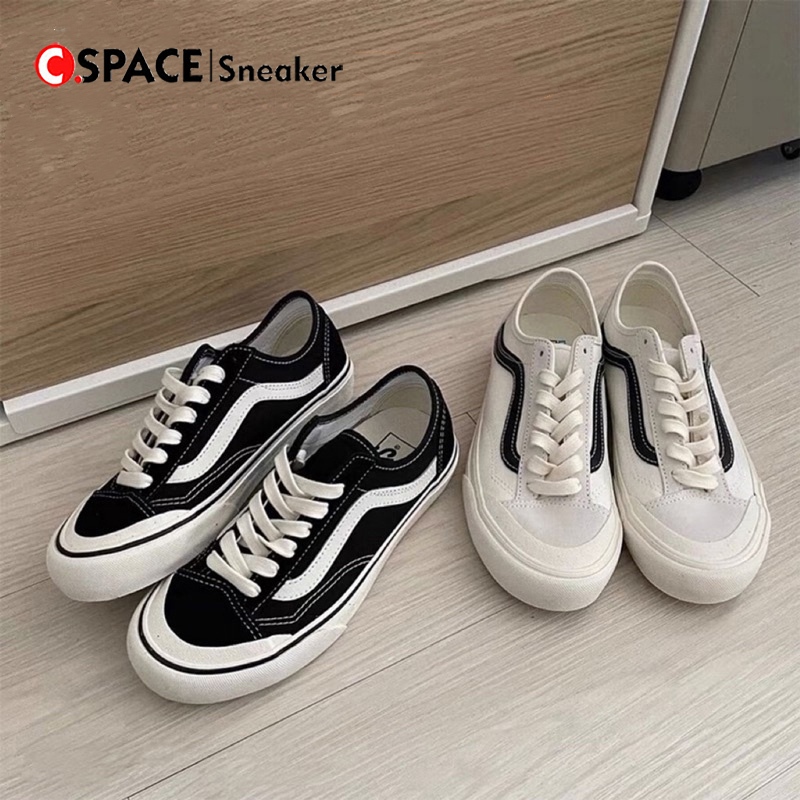 【C.SPACE】Vans style 36 Decon sf 米白黑線/黑色白線/米白焦糖底/黃線