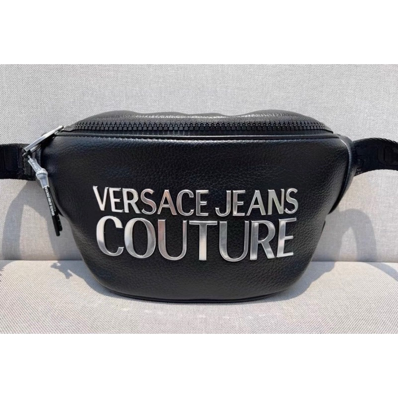 🔹⛵️versace couture jeans 凡賽斯 立體logo 真皮 腰包 簡約 胸背包 ⛵️🔹
