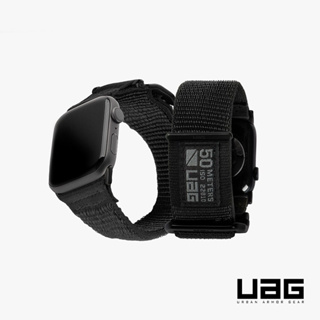 【UAG】 Apple Watch 42/44/45/49mm 時尚尼龍錶帶-黑灰 售價1880降價1000