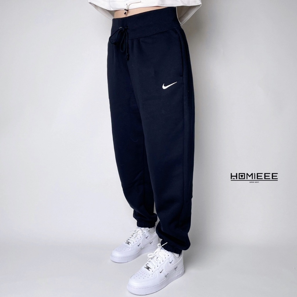 【Homieee】Nike Nsw 棉褲 縮口棉褲 刷毛 女款 黑色 灰色 DQ5888