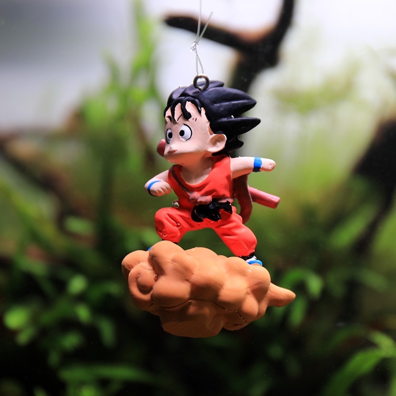 漂浮飾品【小魔女 宅急便 孫悟空 快打旋風 海綿寶寶 小梅 桃白白 皮卡丘 藍色小精靈 馬力歐 KITTY猫】魚缸造景