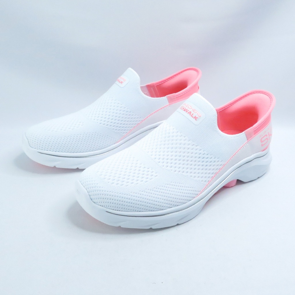 Skechers 125231WPK GO WALK 7-MIA 女健走鞋 套入式 白x粉【iSport愛運動】