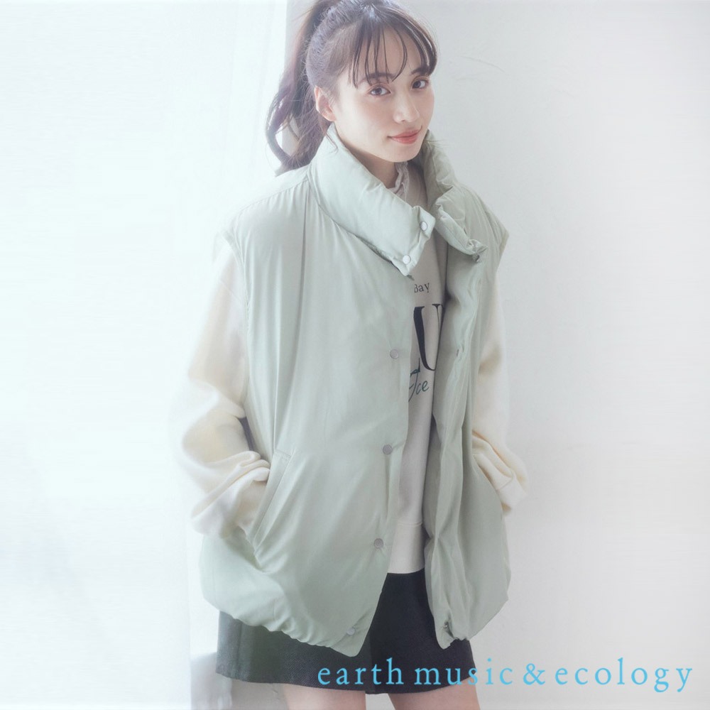 earth music&ecology 保暖鋪棉立領背心外套(1L34L0Z0800)