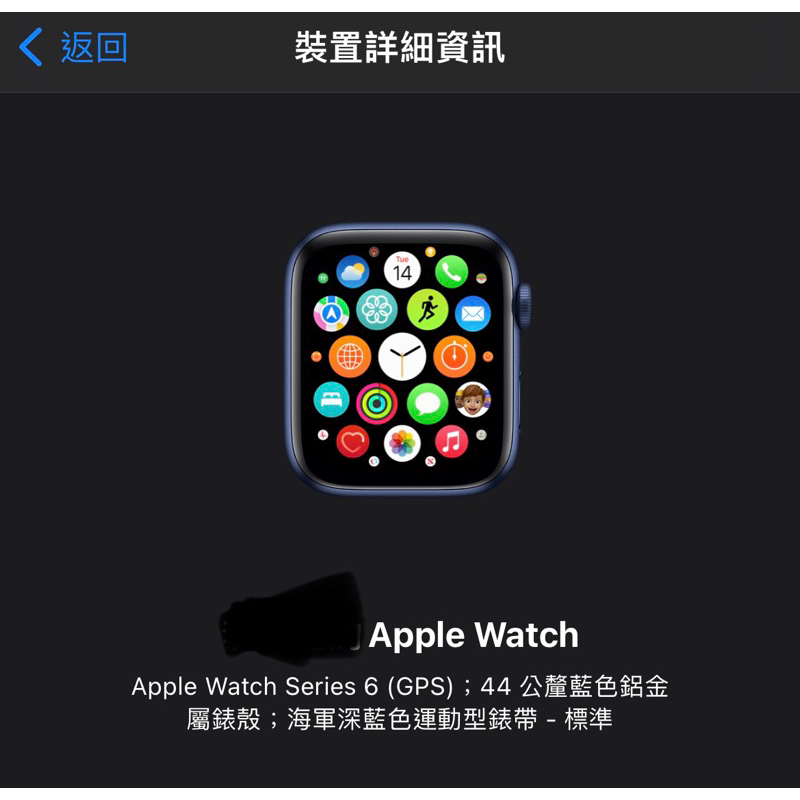 Apple Watch s6（二手）藍色