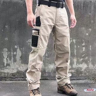 耐磨防水工裝褲 戰術褲 春秋季薄款耐磨工裝褲 男機能戶外衝鋒褲 防水保暖秋冬褲 機能長褲 戶外長褲 男潮長褲 直筒褲
