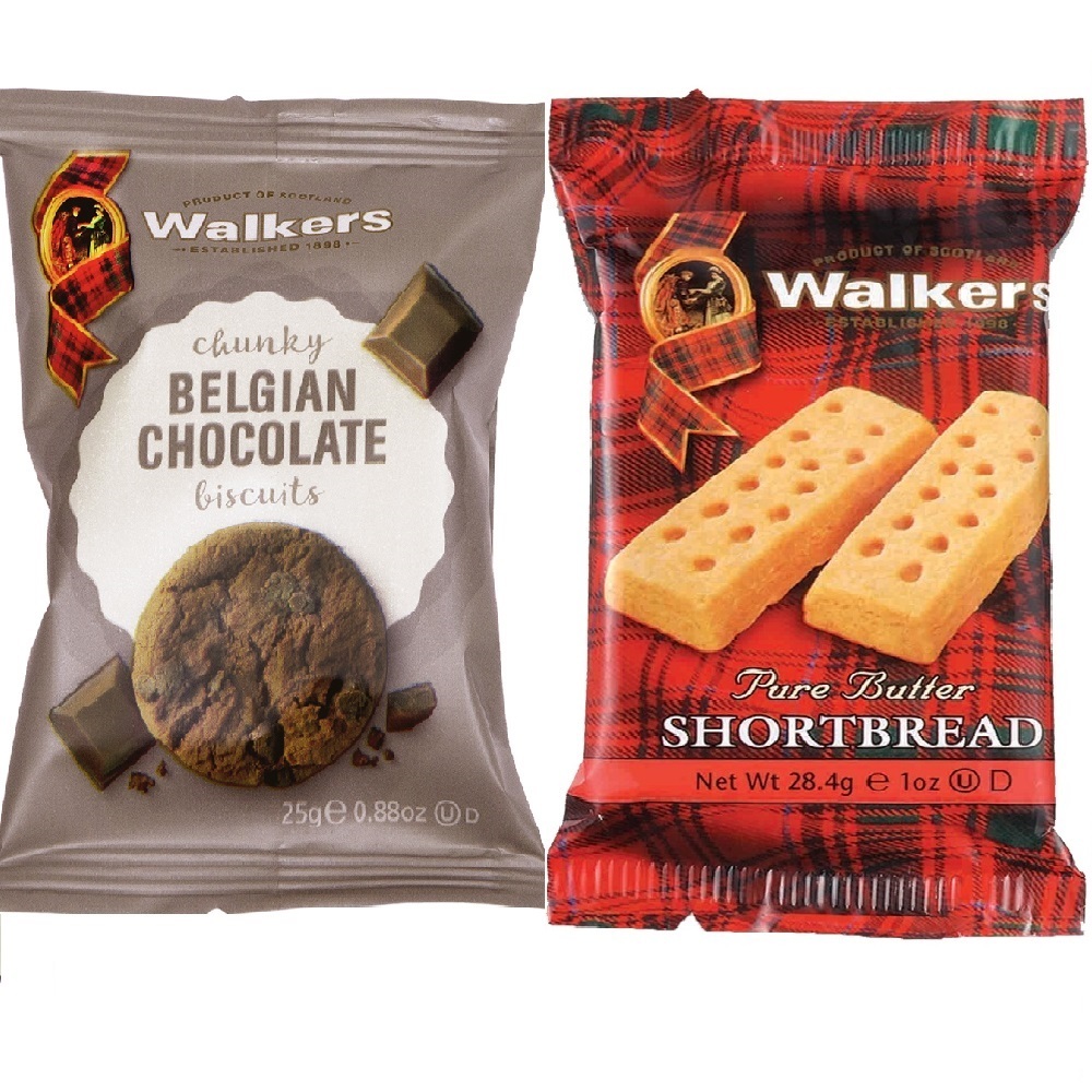 英國(Walkers)蘇格蘭皇家奶油餅乾/比利時巧克力餅乾 (口袋包) 28.4g/包  2種口味任選