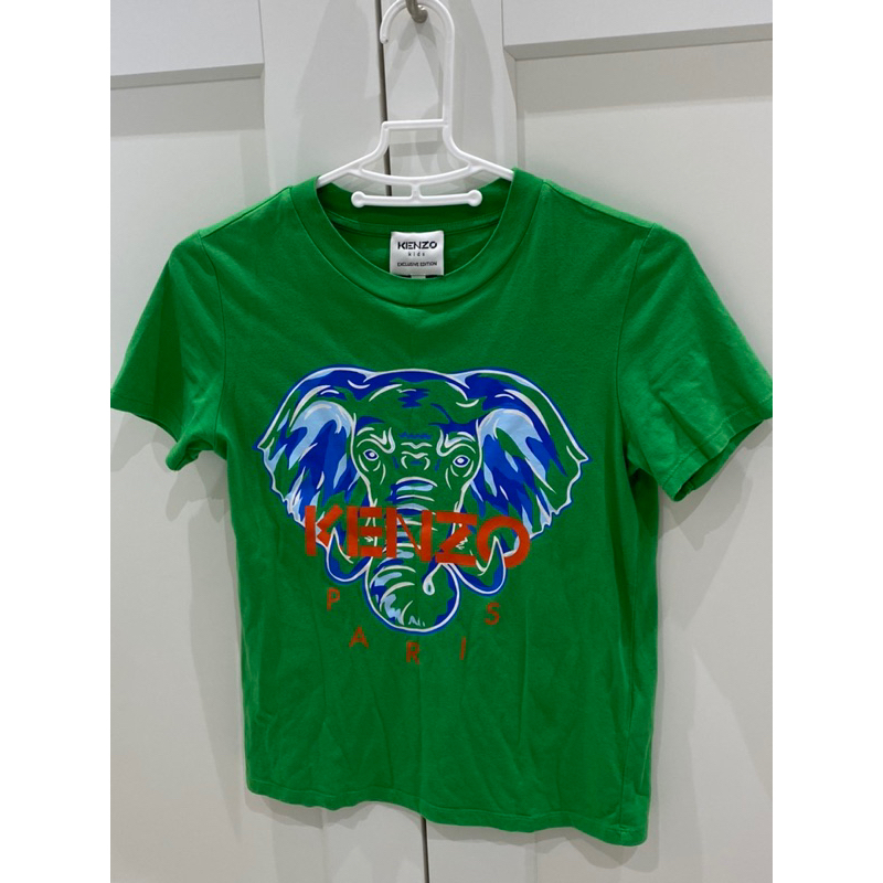 二手KENZO綠色短袖T恤,10,140cm