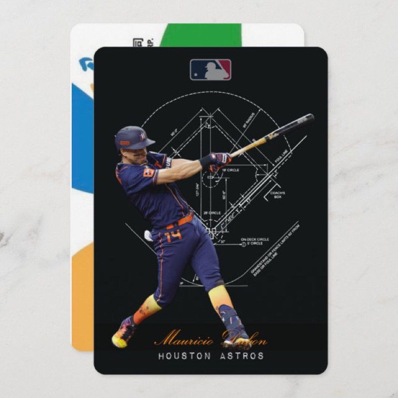 MLB太空人隊 強打 Mauricio Dubon悠遊卡 E (實體悠遊卡,非貼紙)： Houston Astros