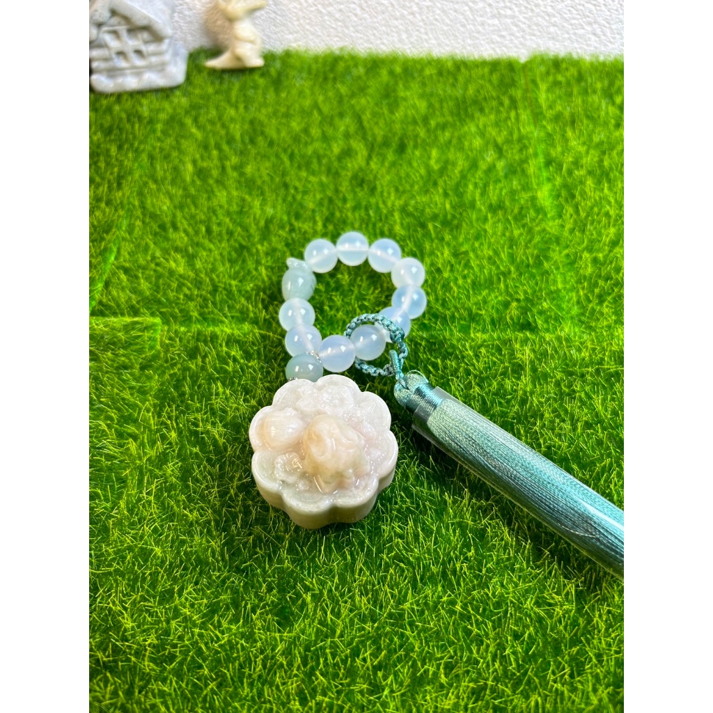 佘太翠 菜花玉 月餅兔 無拋光手把玩