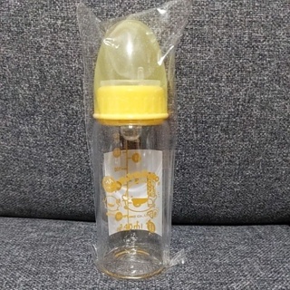 全新【PIYOPIYO 黃色小鴨】標準口徑晶鑽奶瓶 140ml