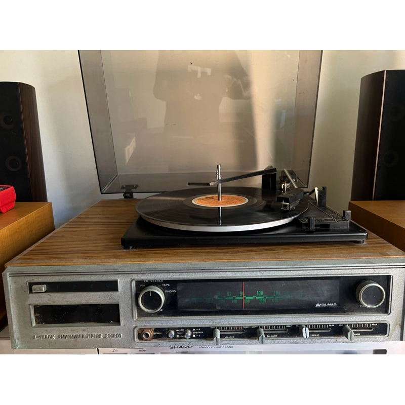 （音響器材）古董的老唱機 外觀保存漂亮完整功能正常英國BSR系統唱片可自動播放