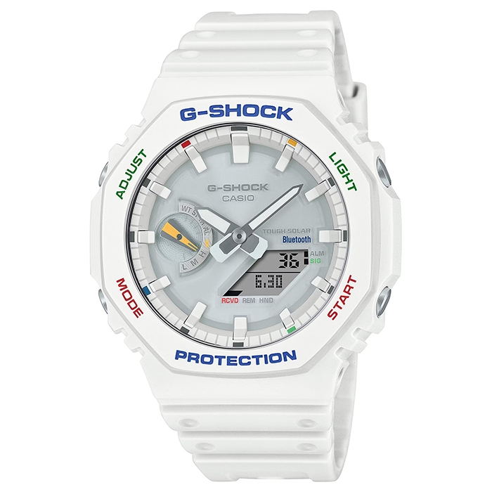 【CASIO】卡西歐 G-SHOCK 農家橡樹 GA-B2100FC-7A 太陽能 藍芽連線 防水運動 雙顯錶 白