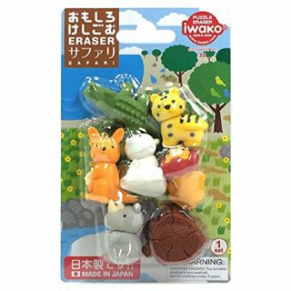 [全新現貨]日本 iwako 環保造型橡皮擦 紙版裝 野生動物園 no.22 橡皮擦 動物
