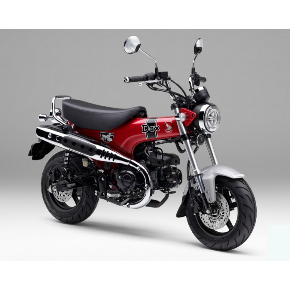 ST125 DAX紅色邊柱加大座 適用於 Honda DAX ST125改裝鍛造鋁合金側駐 ST125 DAX  臘腸狗