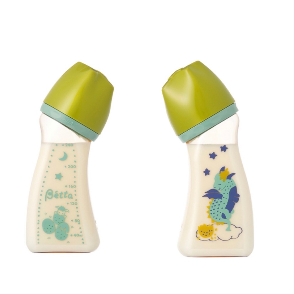 《喬喬媽咪》日本-Betta-寬口奶瓶-Brain-可愛龍-240ml-PPSU