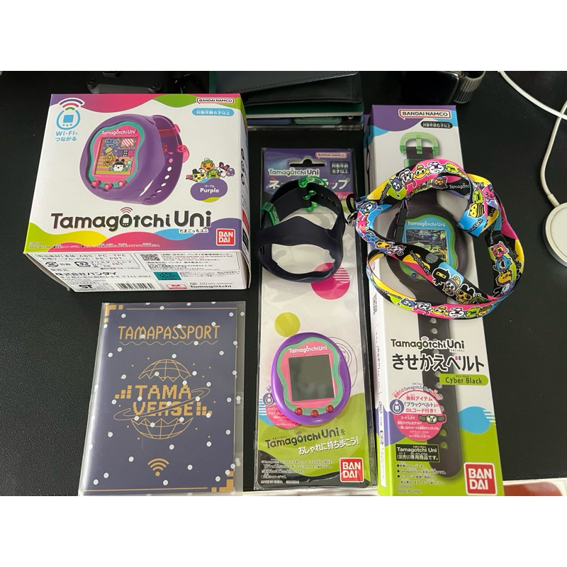 日本限定 塔麻可吉uni tamagotchi uni 有錶帶、掛繩 二手