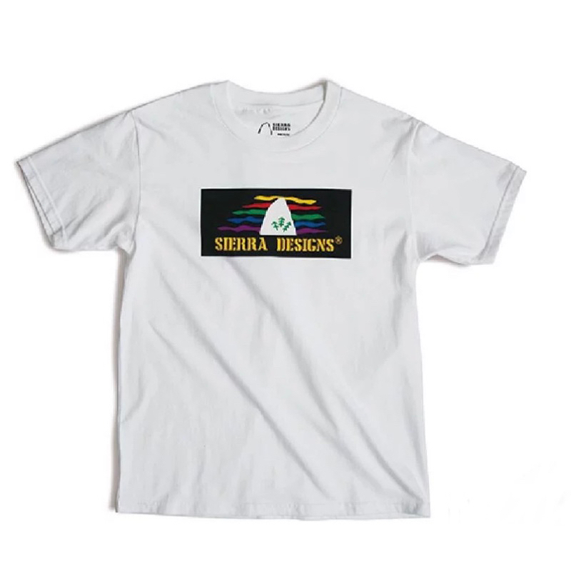Sierra Designs T恤- 90’s 彩虹標誌(白色）M號