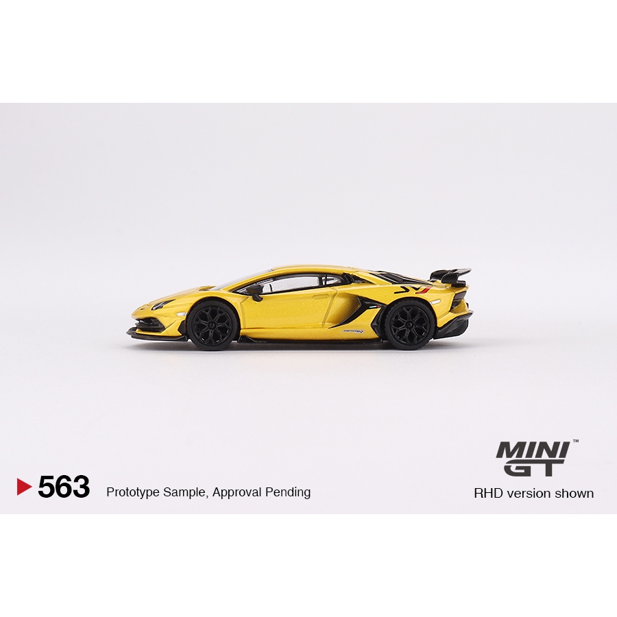 Mini GT 1/64 模型車 #563 Lamborghini Aventador SVJ 黃色