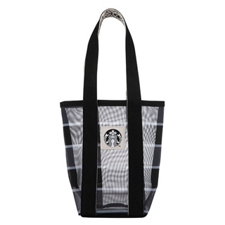 【星巴克熱賣系列】黑色條紋網布隨行杯袋《星巴克STARBUCKS(台灣地區所發行)》