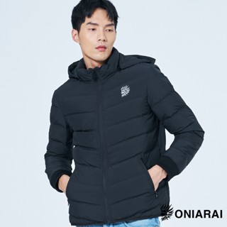 BLUE WAY 鬼洗 ONIARAI - 男款 貼合無縫可拆帽輕量羽絨外套(黑)