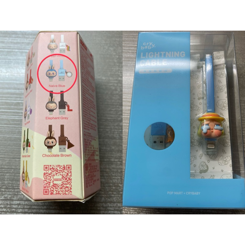 POPMART泡泡瑪特 Labubu Crybaby 蘋果數據線 充電線 全新未拆盒