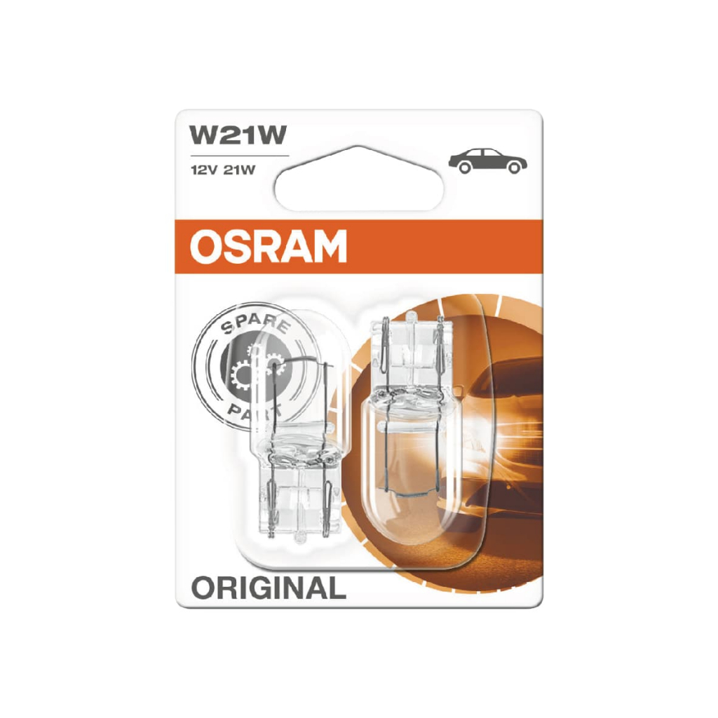 OSRAM歐司朗 ORIGINAL 7505 日規專用單芯燈泡 W21W 12V 21W(2入)【真便宜】