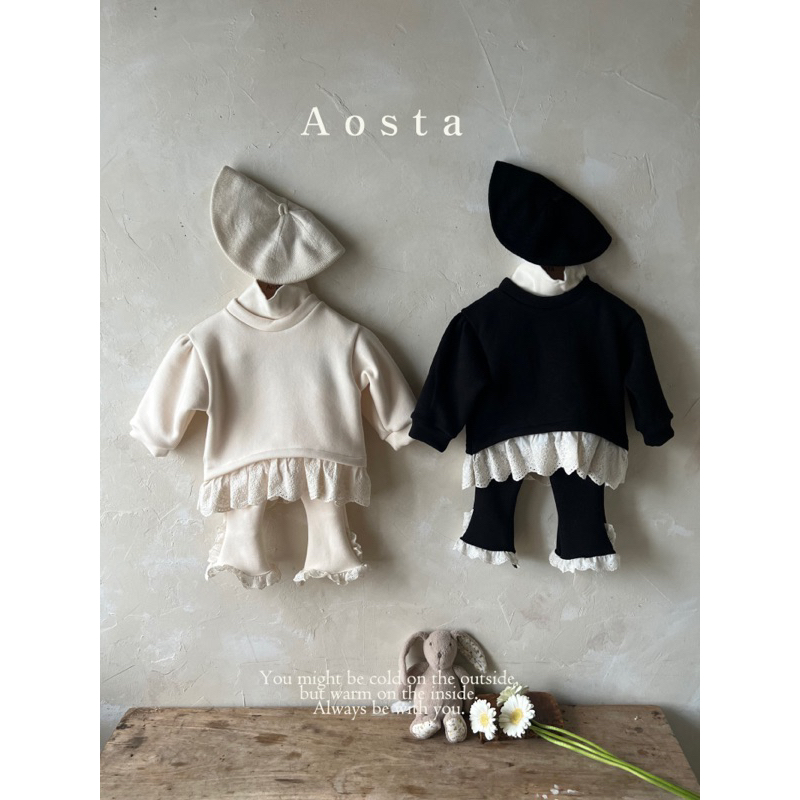 預購-🇰🇷正韓童裝-Aosta-假兩件式套裝連身褲 外套 女寶穿搭 寶寶穿搭 秋冬必備