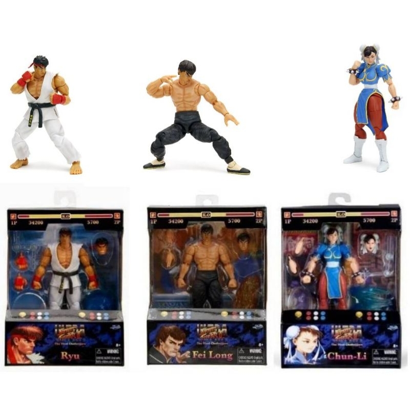 Street Fighter 快打旋風6吋春麗 可動人偶 快打旋風6吋龍  /快打旋風6吋飛龍 正版貨 特價中