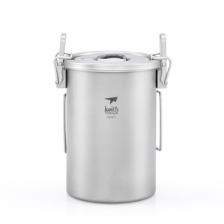 《Keith鎧斯》純鈦多功能煮飯器 (900ml)｜【海怪野行】Ti6300 露營碗 戶外圓型飯盒 野營鈦餐