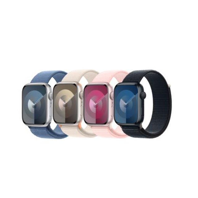 Apple Watch S9 GPS 41mm 鋁金屬錶殼+運動型錶環 _ 台灣公司貨 + 贈二